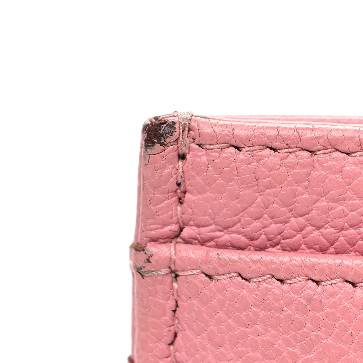 Goatskin CC Camellia Card Holder Pink