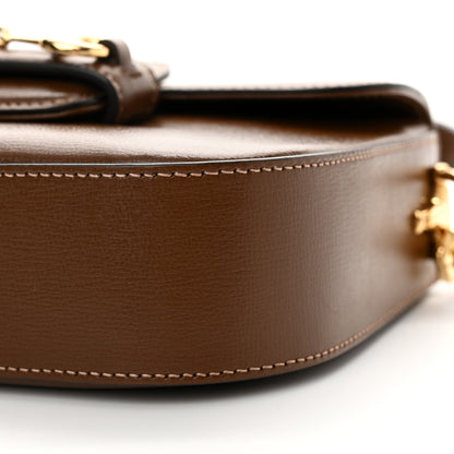 Gucci Azalea Calfskin Web Mini Horsebit 1955 Shoulder Bag Brown Sugar 10 of 14