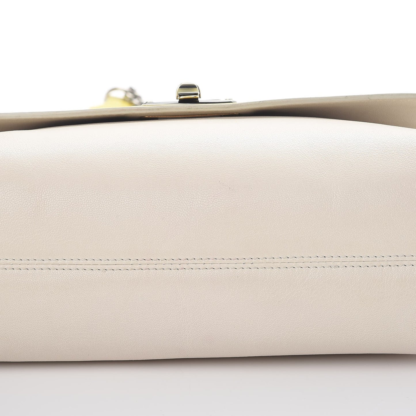 Goatskin Happy Edgy Medium Jaune White
