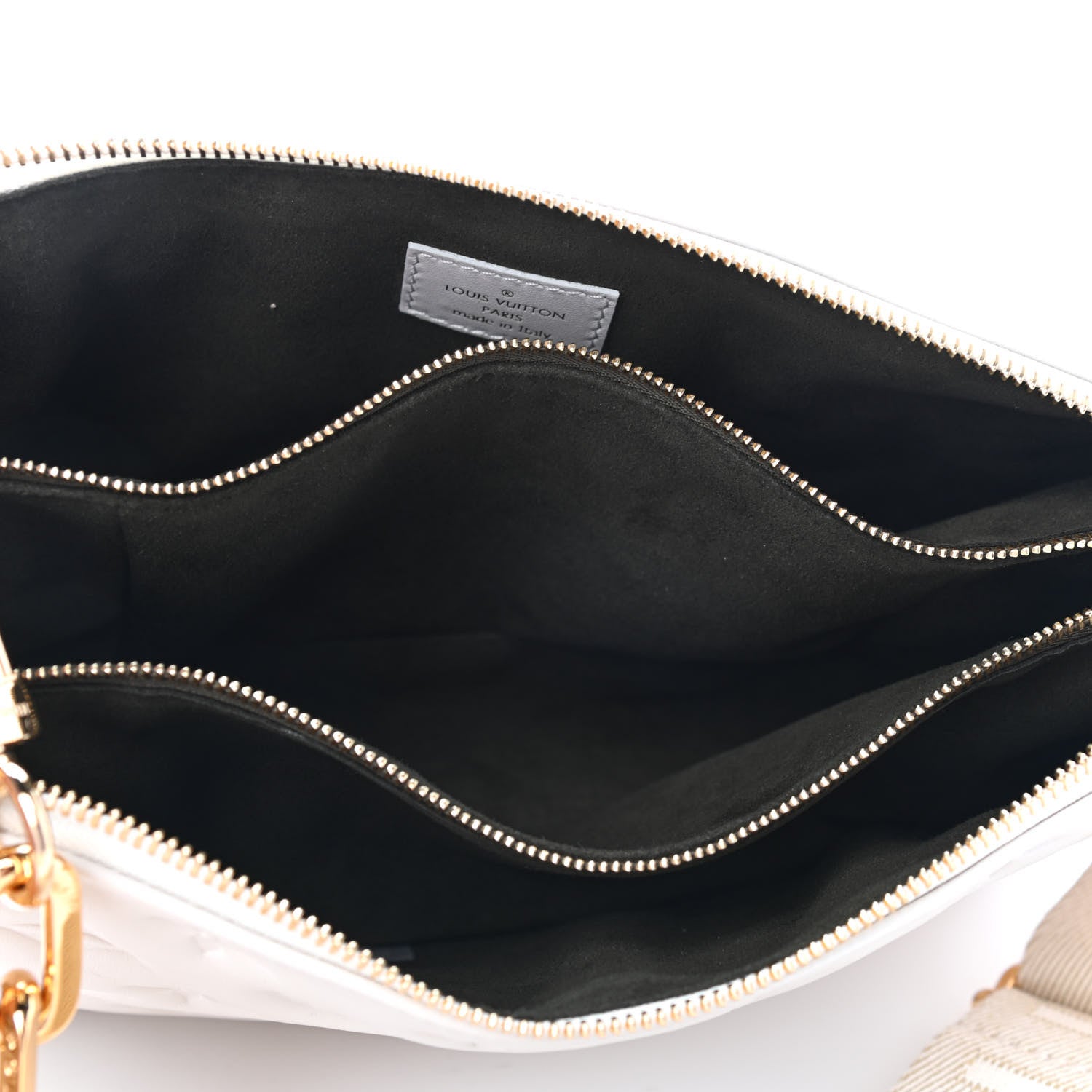 Louis Vuitton Lambskin Embossed Monogram Coussin PM Beige Cream 4 of 7