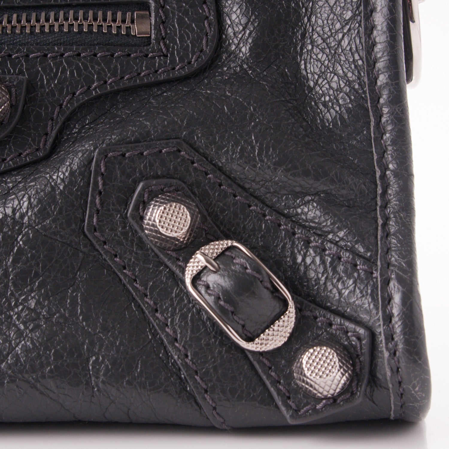 Balenciaga Agneau Giant 12 Silver Hardware Mini City Gris Fossile 9 of 10