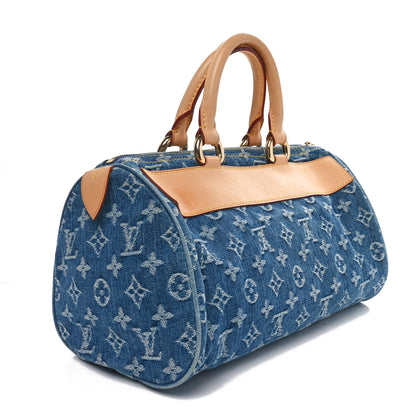 Louis Vuitton Monogram Denim Neo Speedy Blue 3 of 10