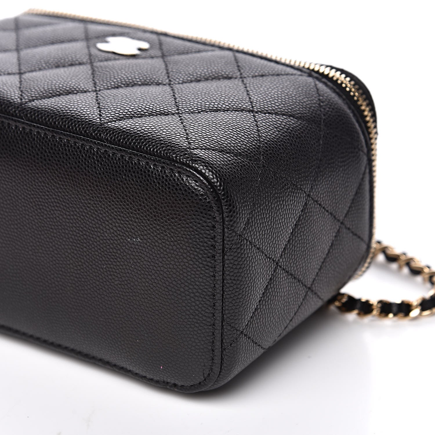 Chanel Caviar Quilted Small Vanity Case With Chain Black 9 of 10