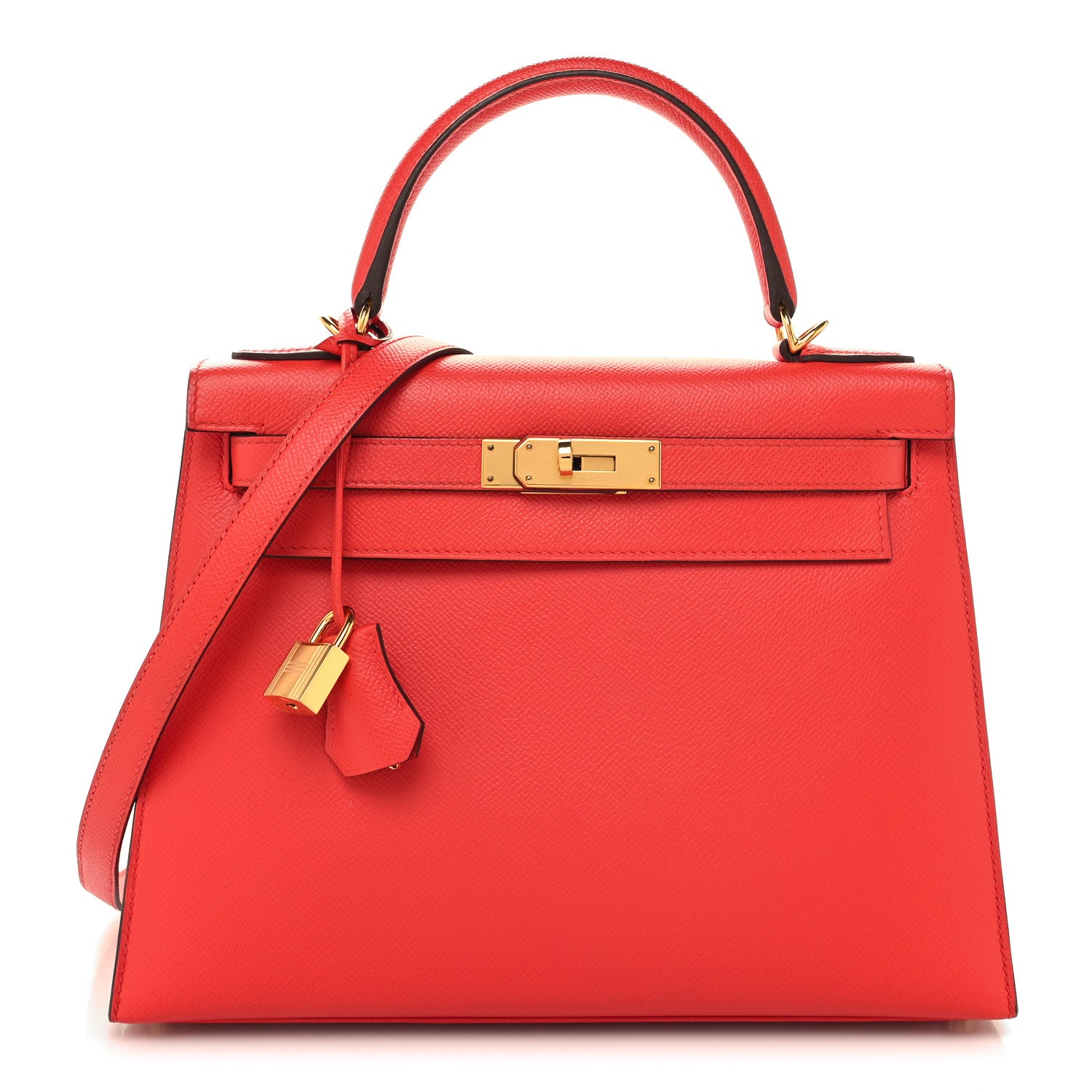 Hermes Epsom Kelly Sellier 28 Rouge Tomate 1 of 10