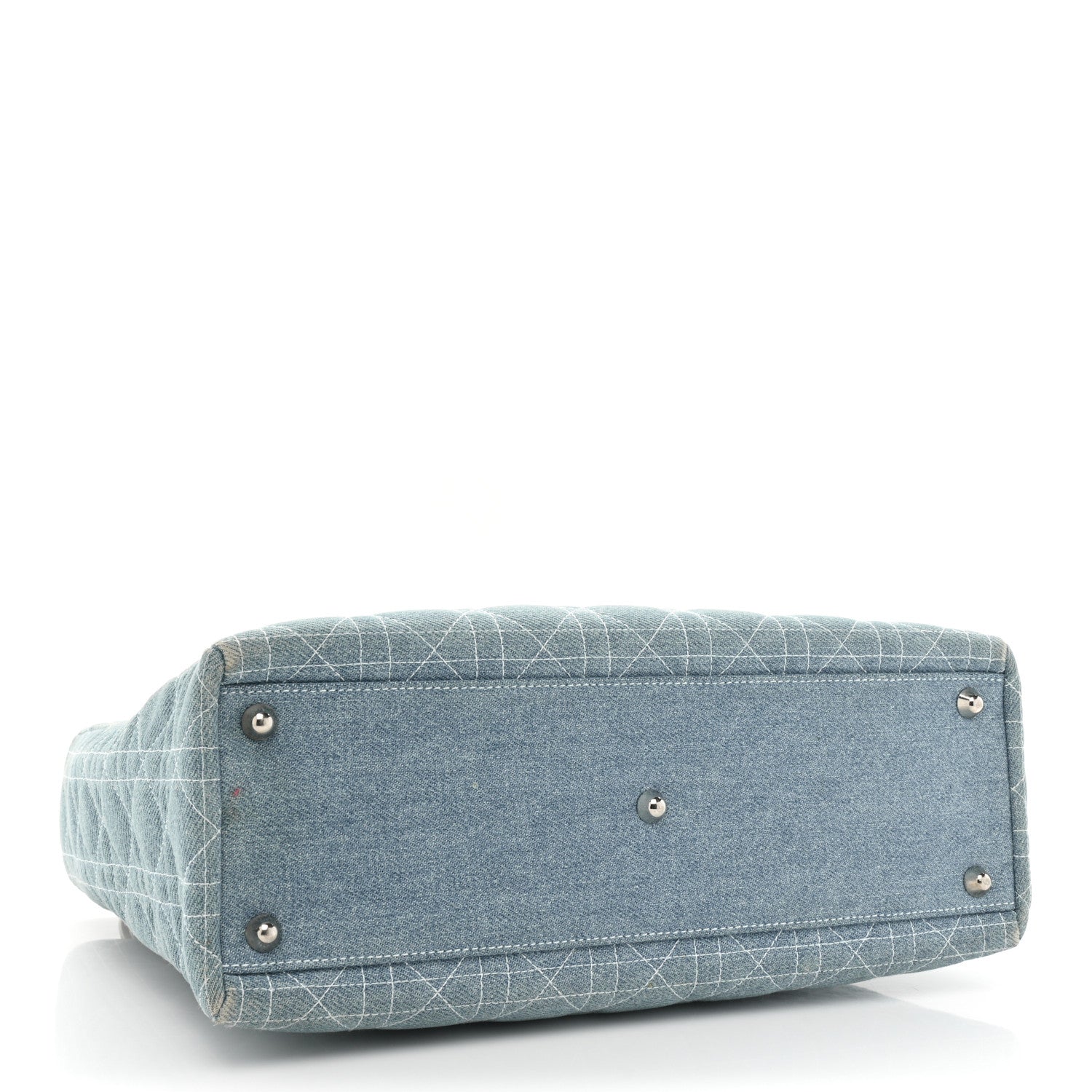 Christian Dior Denim Cannage Large Lady Dior Light Blue 4 of 19