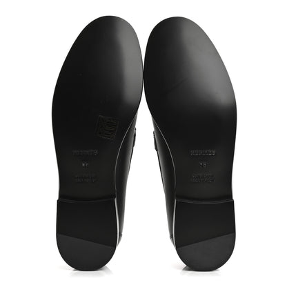 Hermes Calfskin Womens Destin Loafer 38 Black 6 of 10