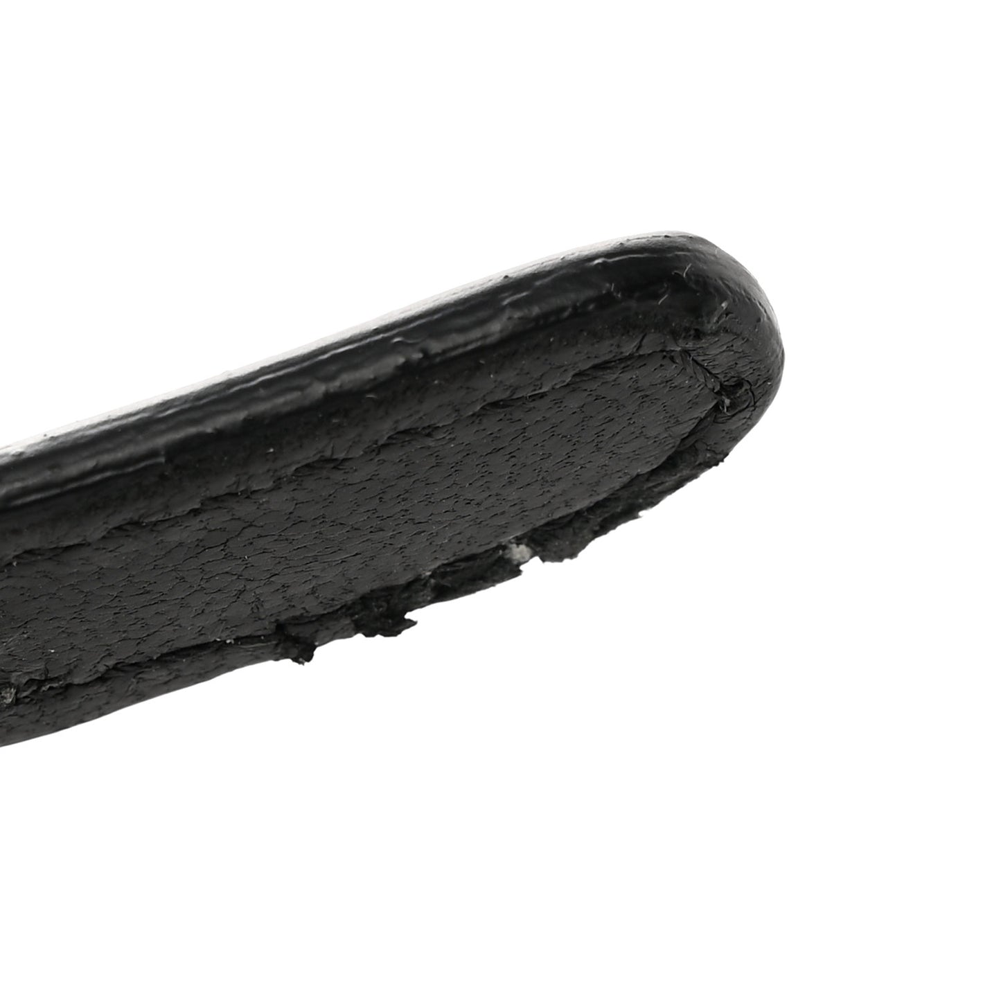 Lambskin Camellia Embossed Cosmetic Case Black