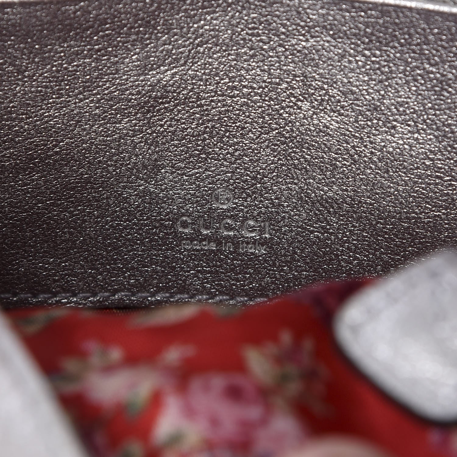 Gucci Laminated Nappa Web Trapuntata Mini GG Shoulder Bag Argento 5 of 10