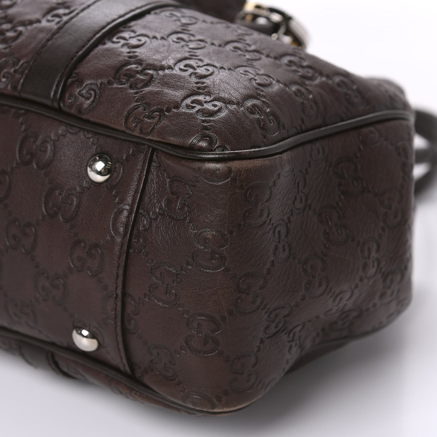 Guccissima Medium GG Twins Tote Dark Brown