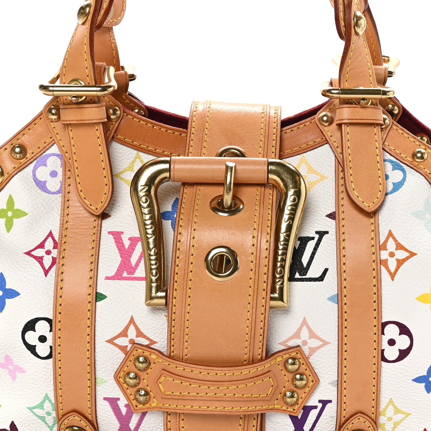 Louis Vuitton Monogram Multicolor Theda GM White 7 of 9