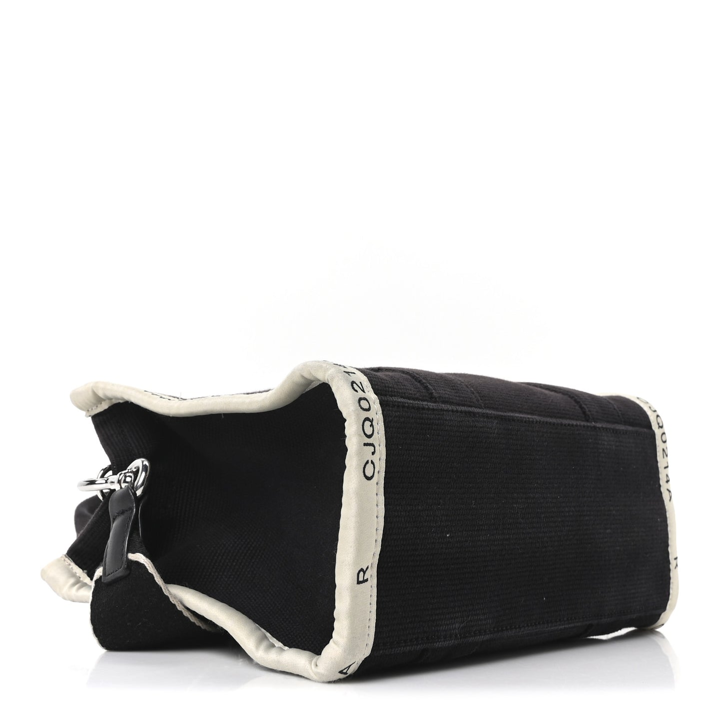 Cotton Canvas Small The Jacquard Tote Bag Black