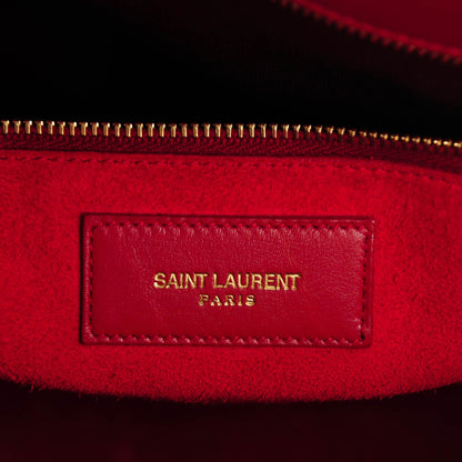 Saint Laurent Grained Calfskin Small Sac De Jour Lipstick Red 6 of 7