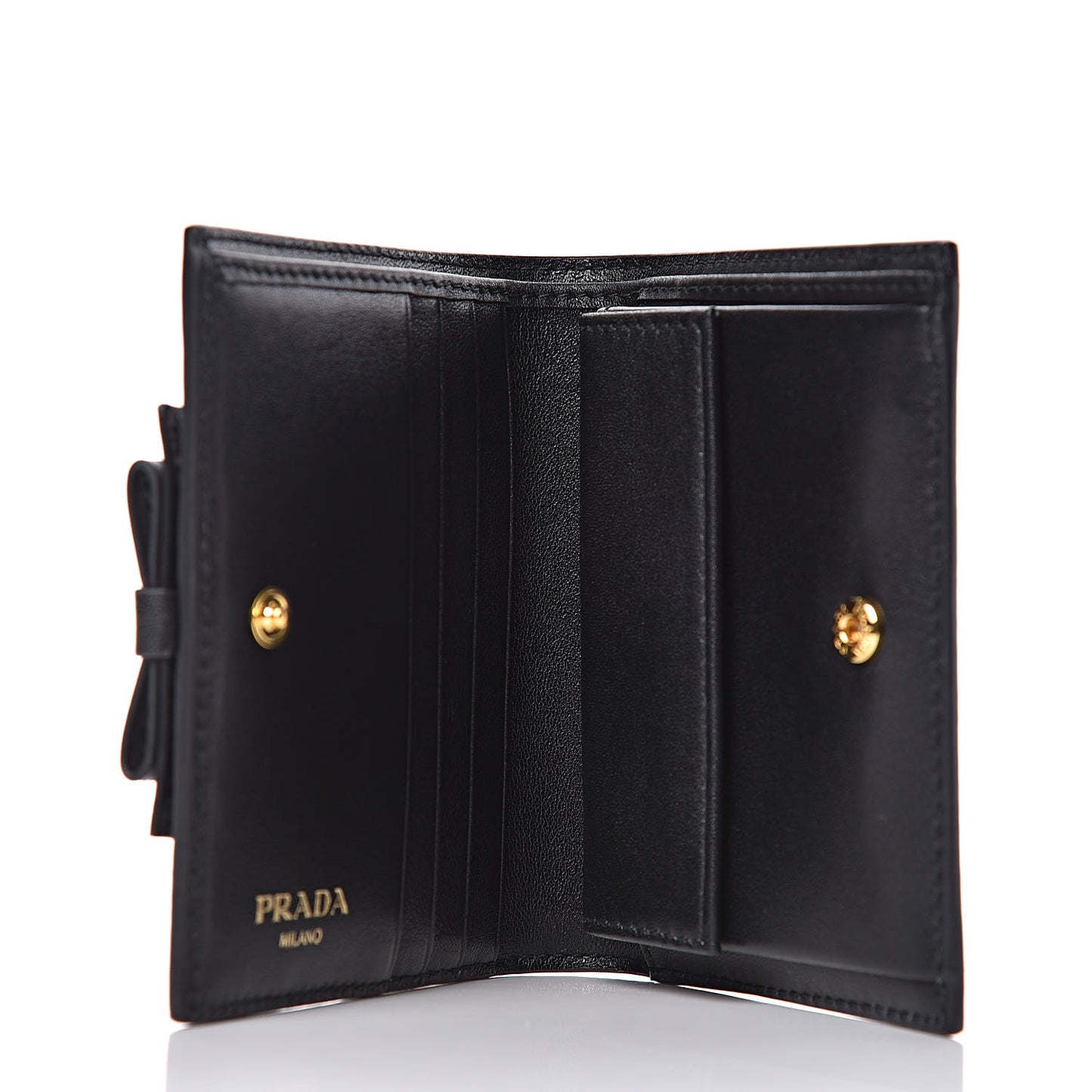 Vitello Move Bow Compact Wallet Black