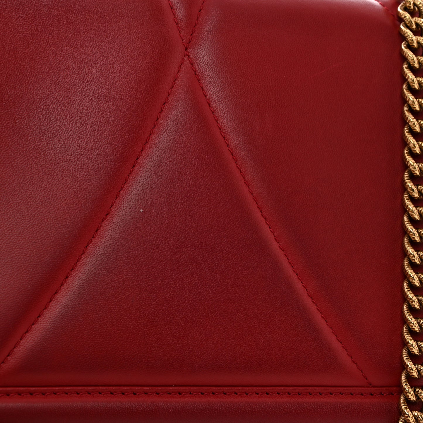 DOLCE GABBANA Calfskin Large Devotion Crossbody Bag Red