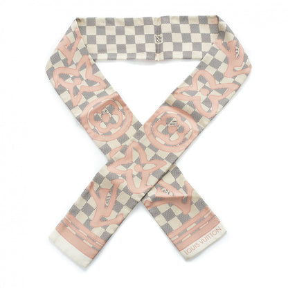 Louis Vuitton Silk Damier Azur Tahitienne Bandeau Rose Ballerine 1 of 6