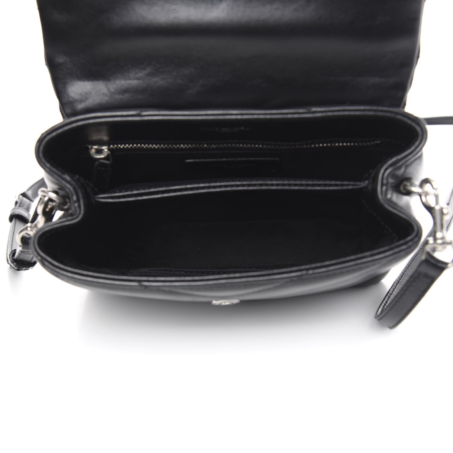Saint Laurent Calfskin Y Quilted Monogram Toy Loulou Crossbody Bag Black 5 of 10