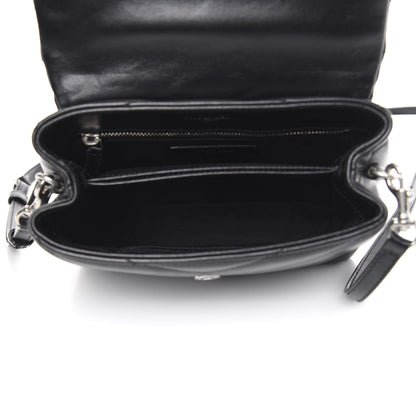 Saint Laurent Calfskin Y Quilted Monogram Toy Loulou Crossbody Bag Black 5 of 10