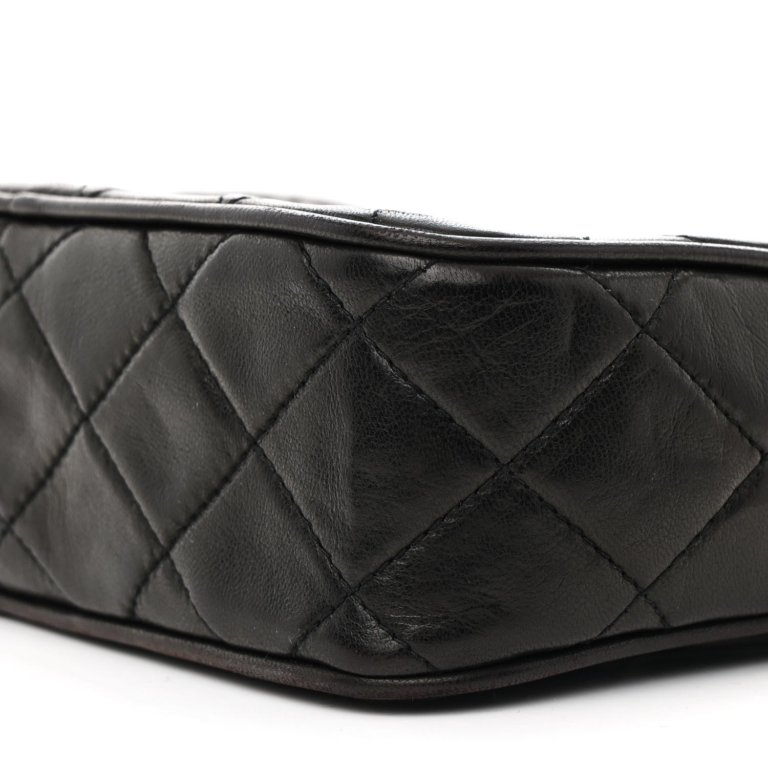 Chanel Lambskin Quilted CC Tassel Camera Case Black 10 of 15