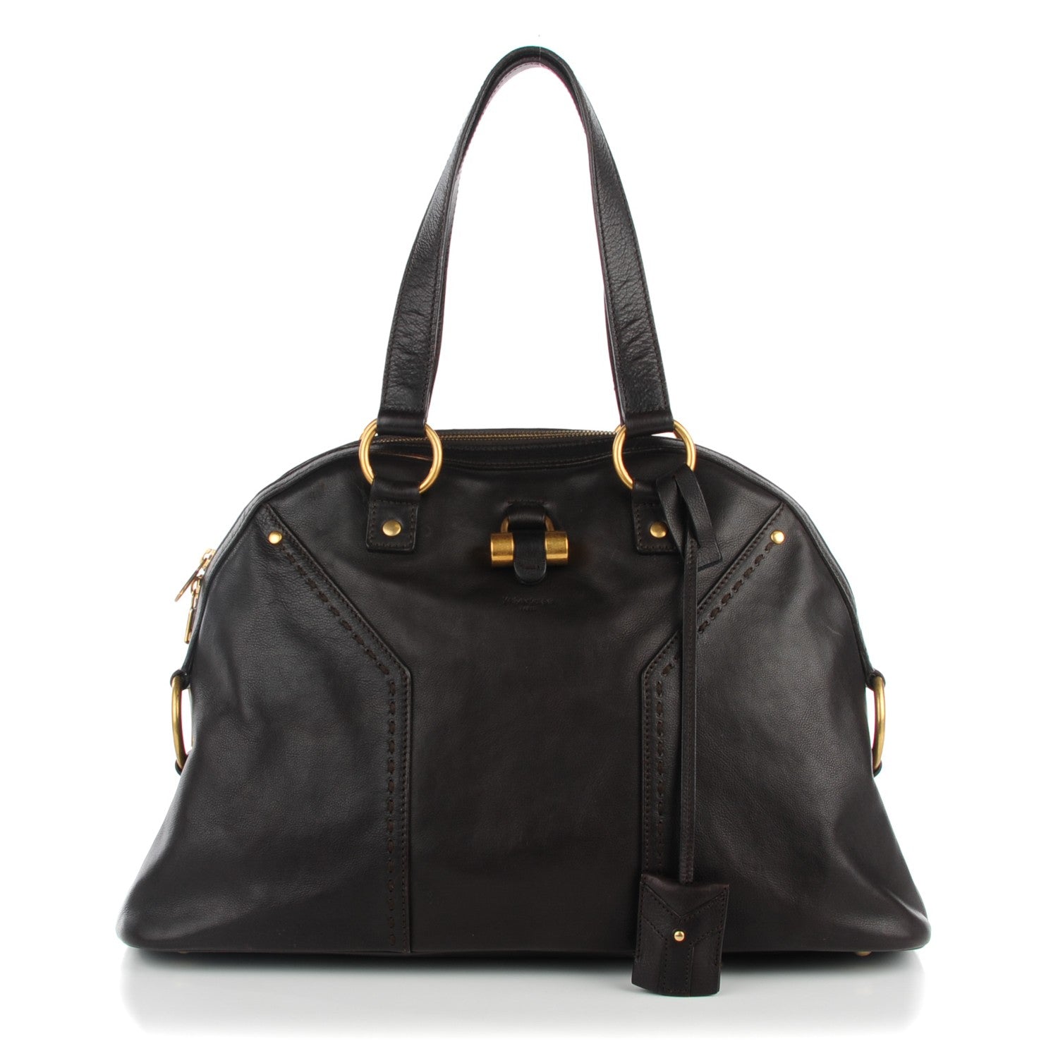 Saint Laurent Calfskin Large Muse Dark Brown 1 of 7