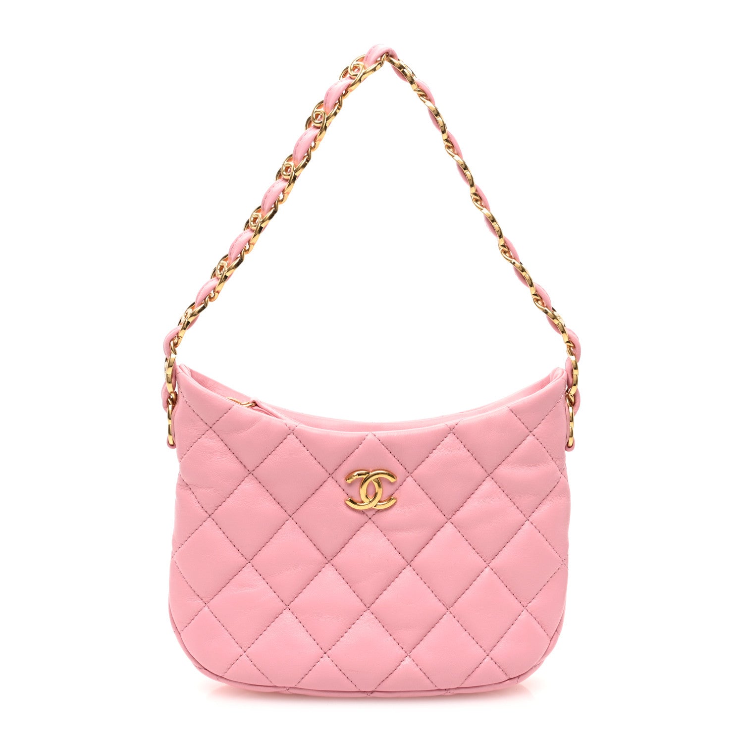 Chanel Lambskin Quilted CC Links Hobo Light Pink 1 of 10