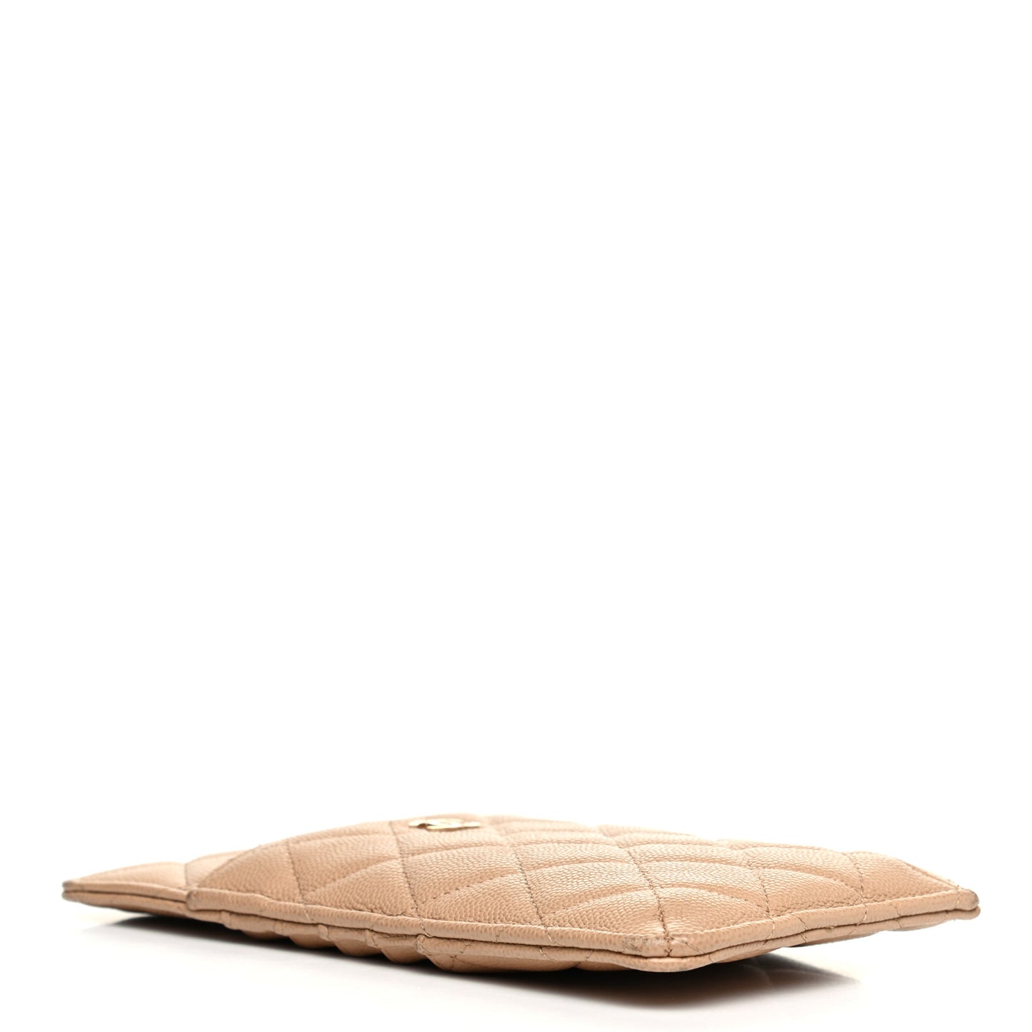 Caviar Quilted Classic iPhone Pouch Beige