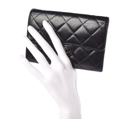 Chanel Lambskin Quilted Small Flap Wallet Black 2 of 11
