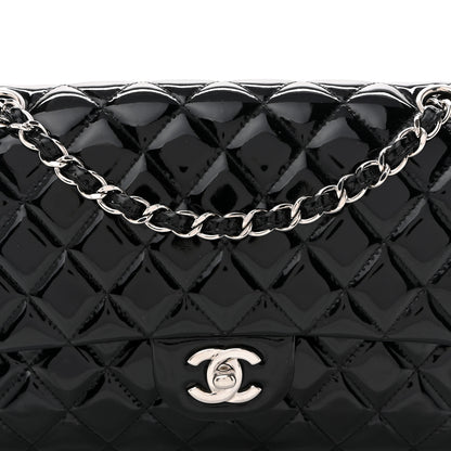 Chanel Patent Quilted Medium Double Flap Black 8 of 12