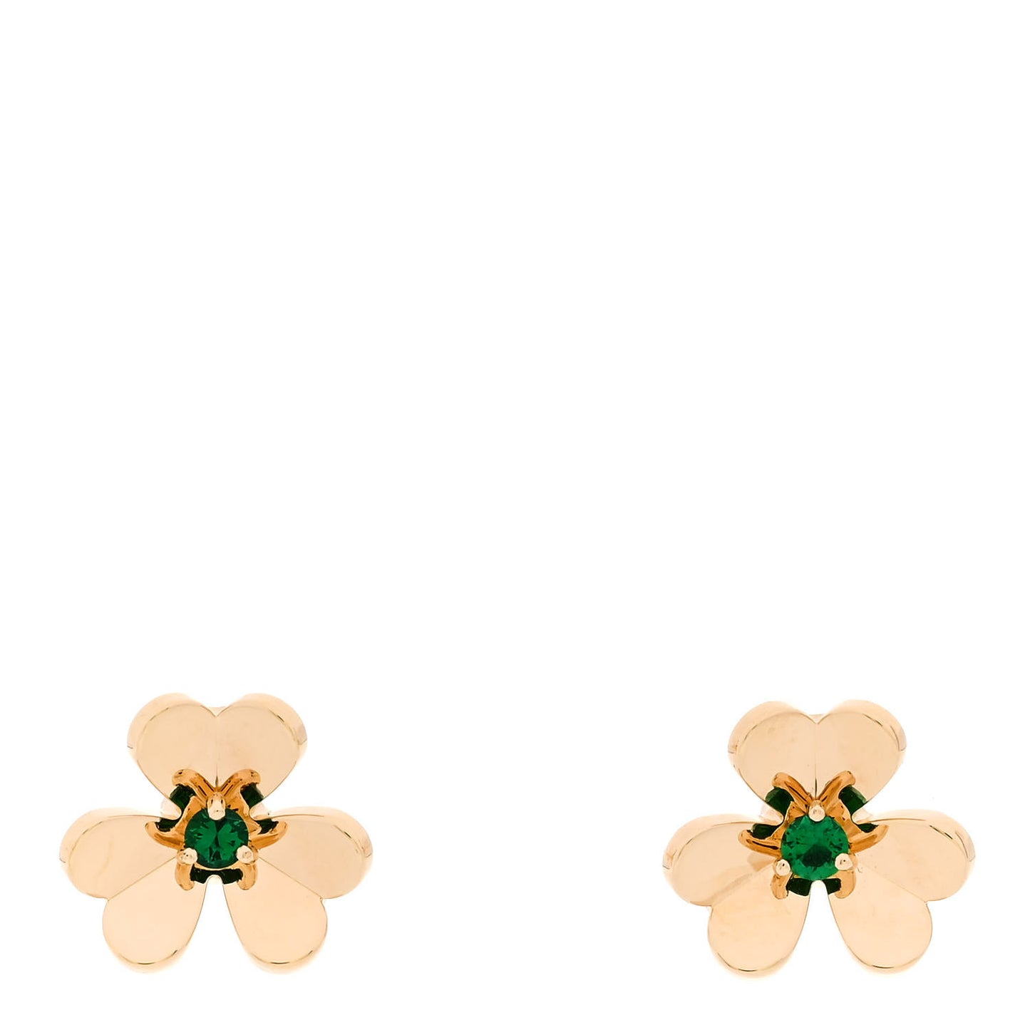 18K Yellow Gold Emerald Mini Frivole Earrings