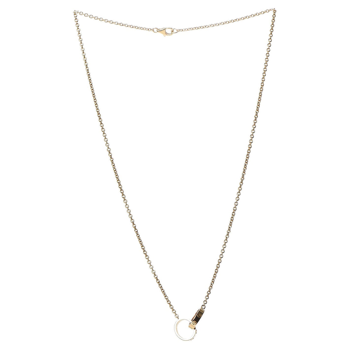 18K Yellow Gold Interlocking LOVE Necklace