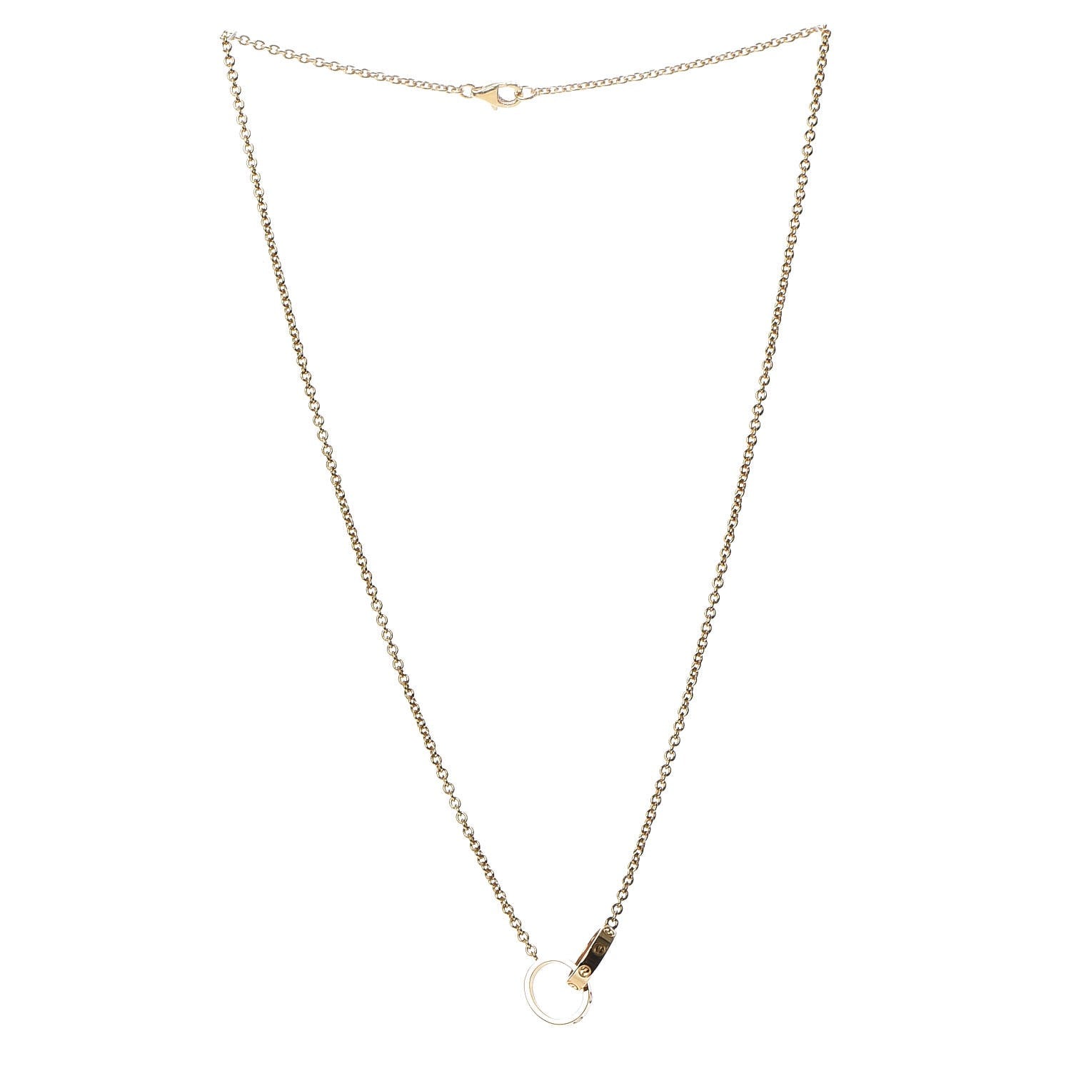 Cartier 18K Yellow Gold Interlocking LOVE Necklace 3 of 9