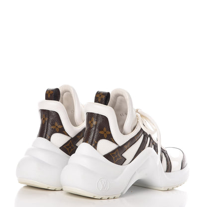 Louis Vuitton Patent Monogram LV Archlight Sneakers 38 White 4 of 10