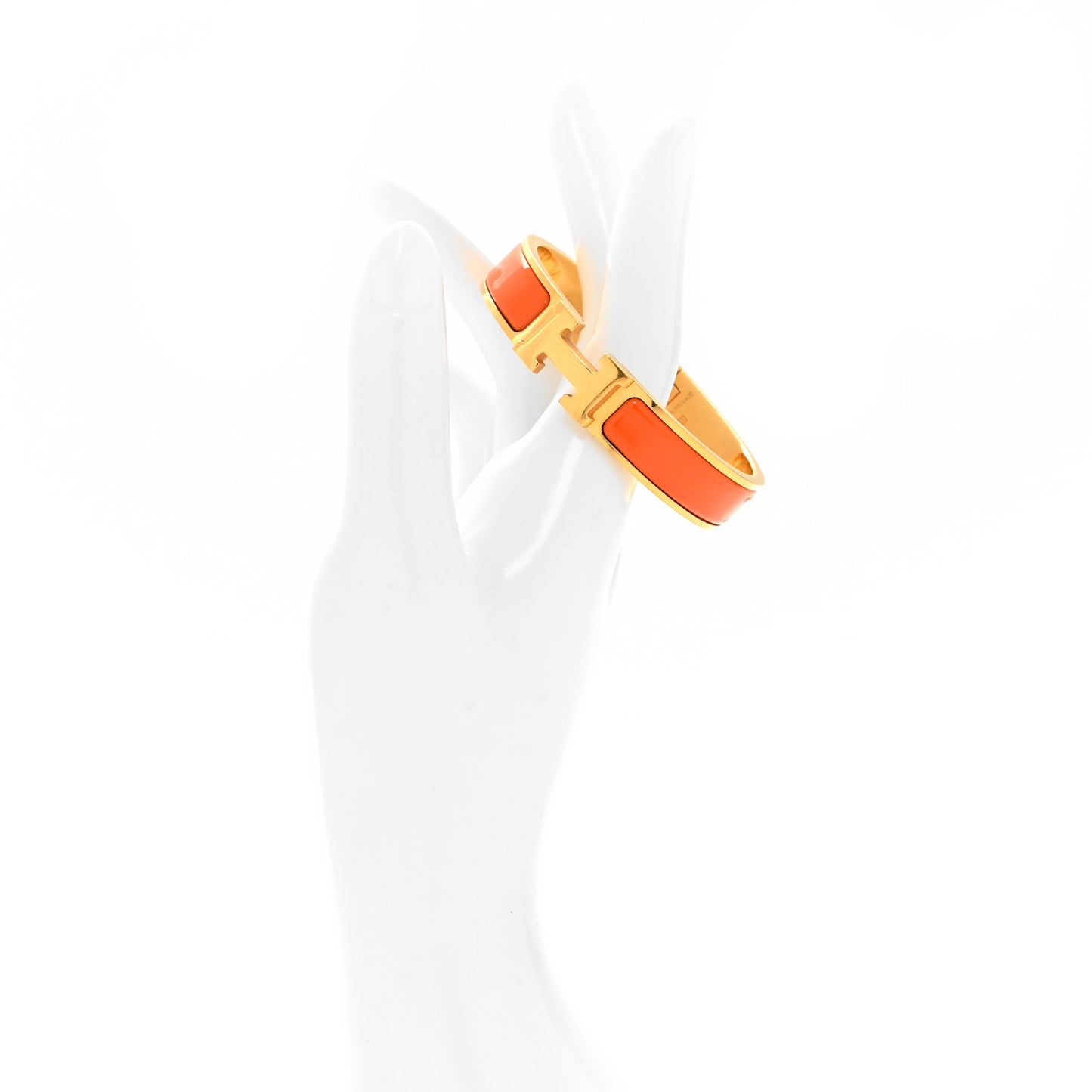 Enamel Narrow Clic Clac H Bracelet PM Orange