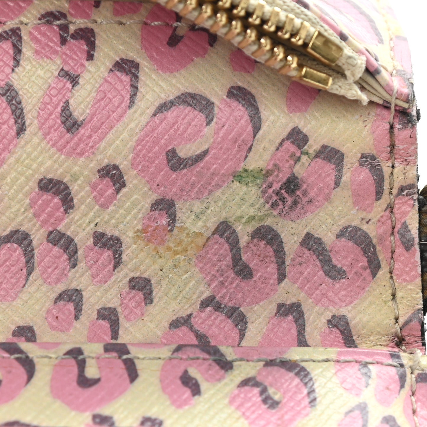 Monogram Leopard Insolite Wallet Blanc Corail