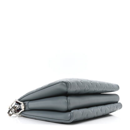Louis Vuitton Lambskin Embossed Monogram Coussin PM Blue Glacier 4 of 9