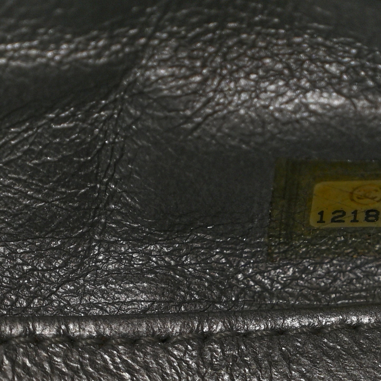 Glazed Calfskin Modern Chain Tote Black
