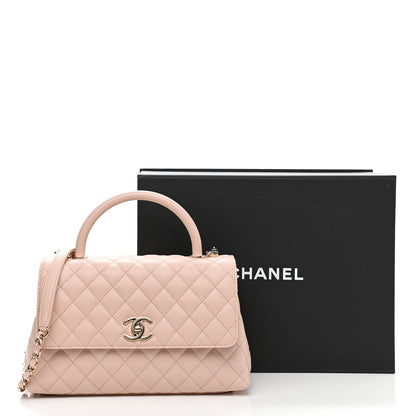Chanel Caviar Quilted Small Coco Handle Flap Light Pink 11 of 11