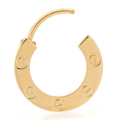 Cartier 18K Yellow Gold Single LOVE Hoop Earring 3 of 5