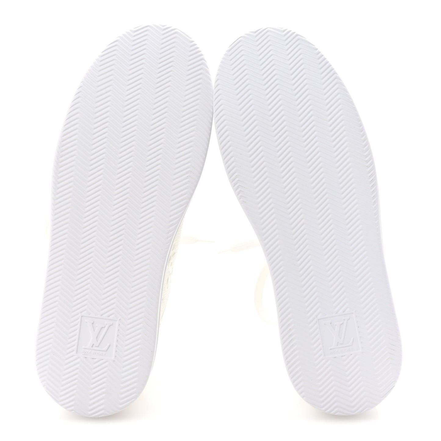 Grained Calfskin Embossed Monogram Mens Beverly Hills Sneakers 8 White