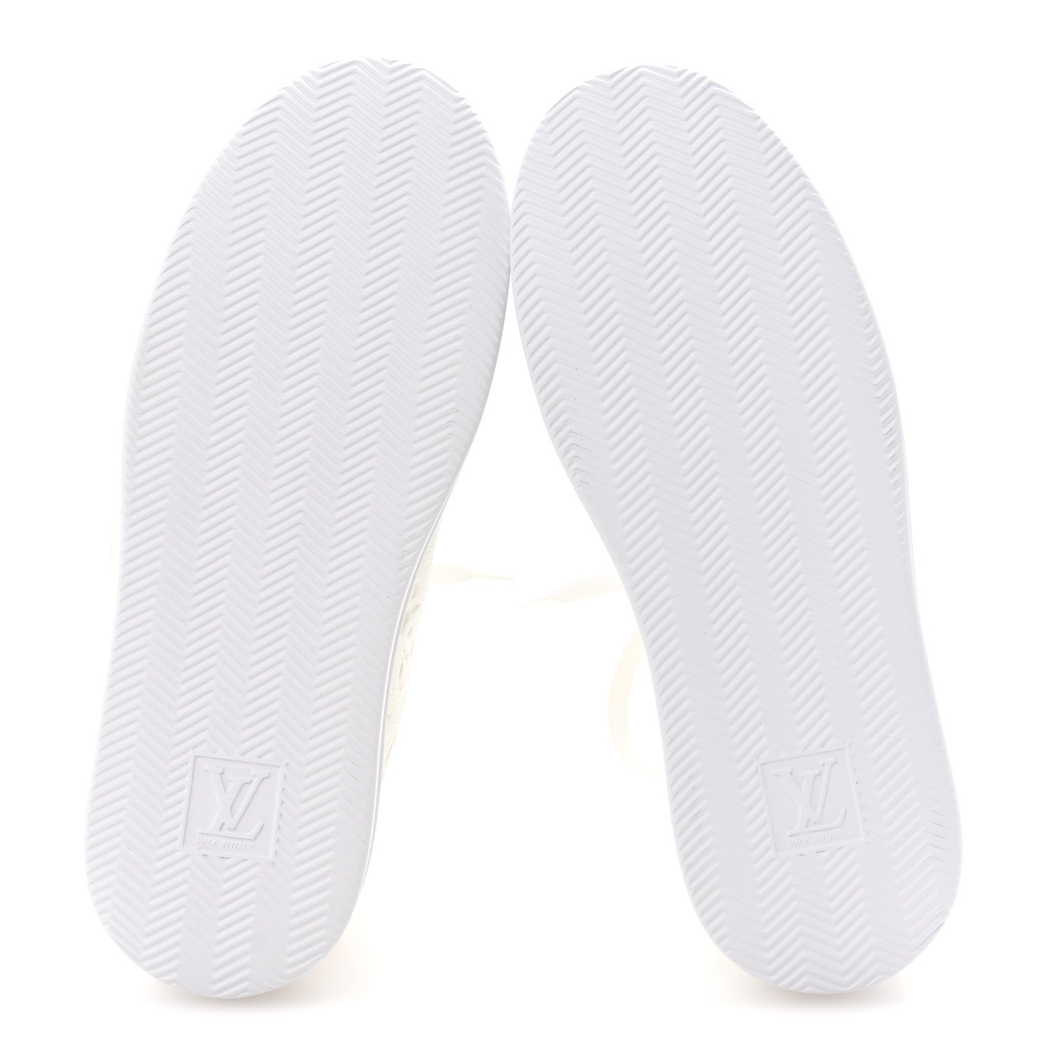 Louis Vuitton Grained Calfskin Embossed Monogram Mens Beverly Hills Sneakers 8 White 6 of 9