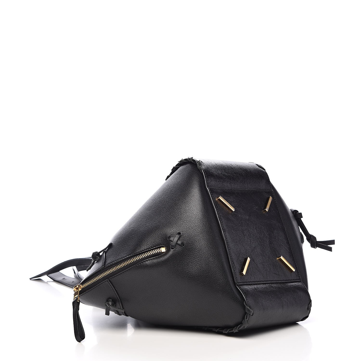 Loewe Calfskin Small Whipstitch Hammock Shoulder Bag Black 4 of 10