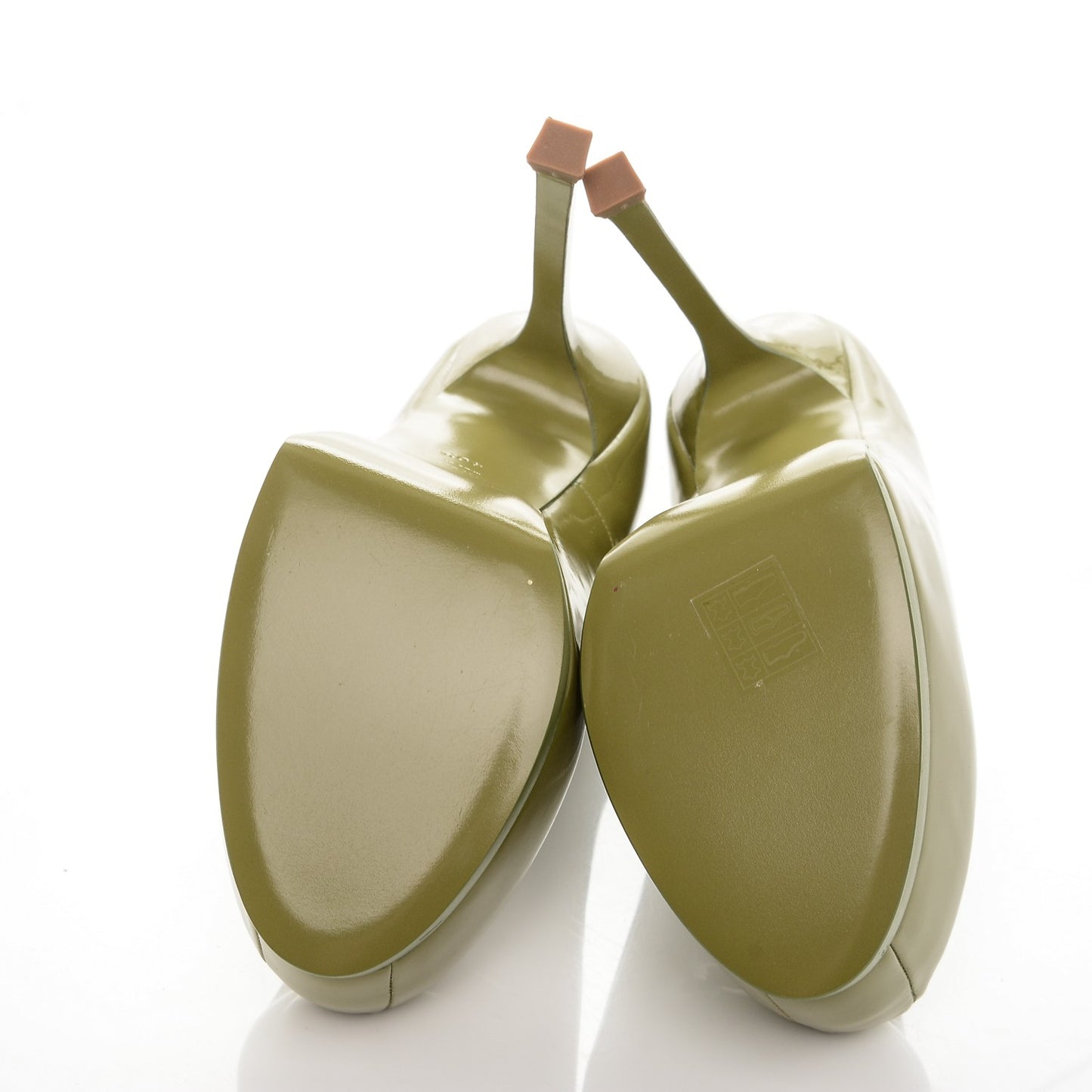 Vitello Vernice Tribtoo 105 Pumps 40.5 Soft Olive