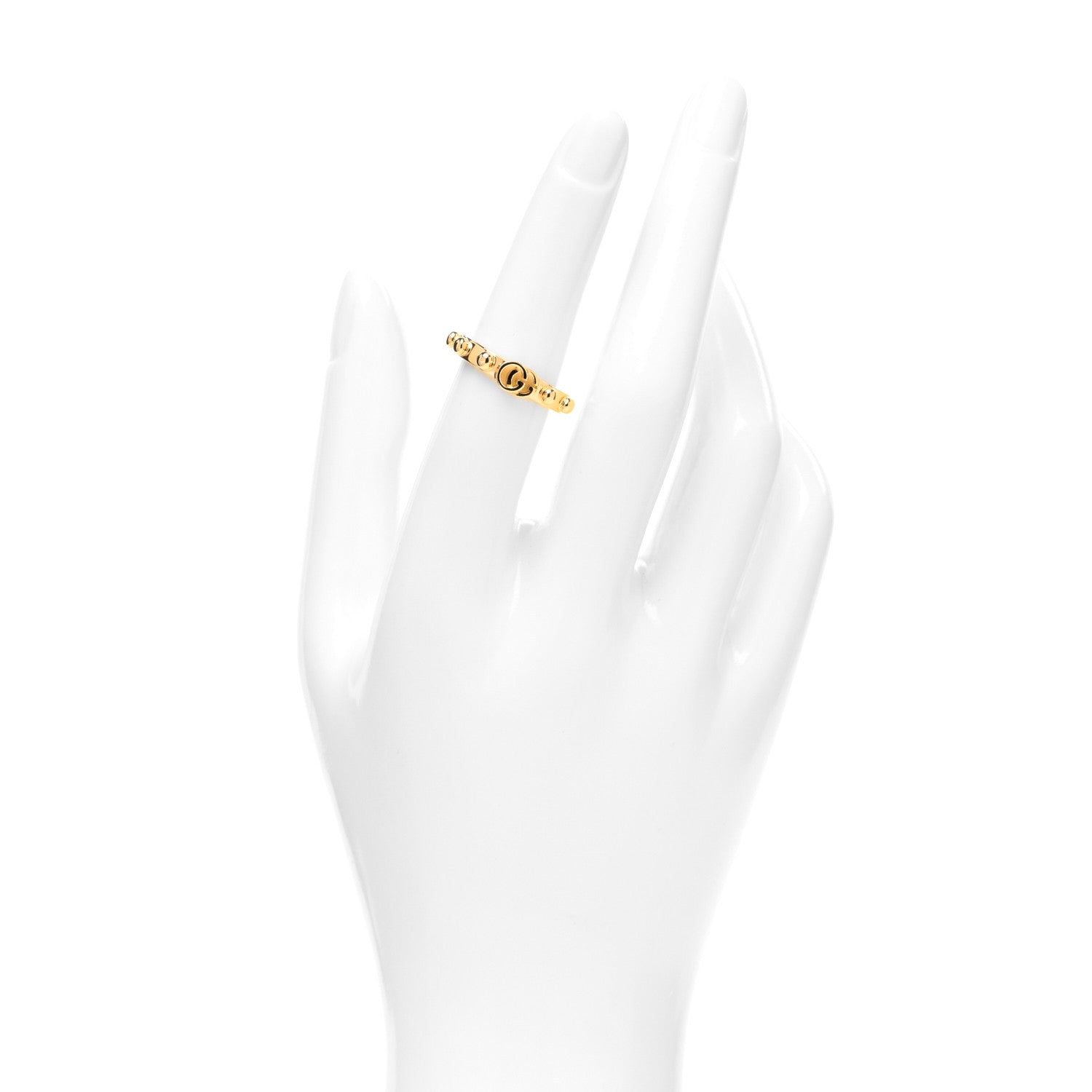 Gucci 18K Yellow Gold Running GG Ring 53 6.25 2 of 5