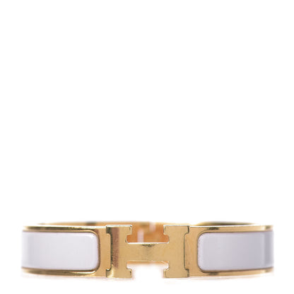 Hermes Enamel Narrow Clic Clac H Bracelet PM Rose Nymph 1 of 5