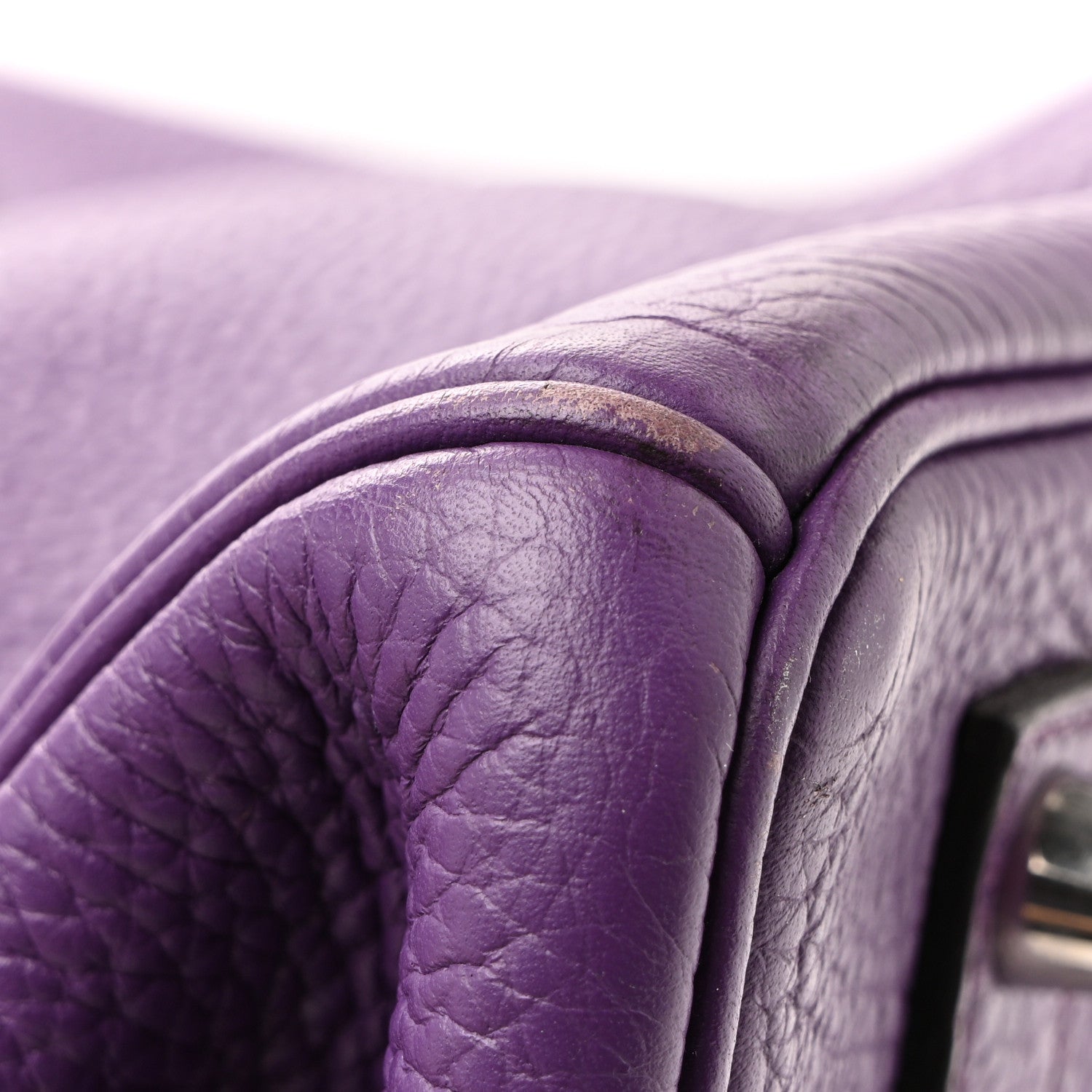 Hermes Taurillon Clemence Birkin 35 Ultraviolet 35 of 40