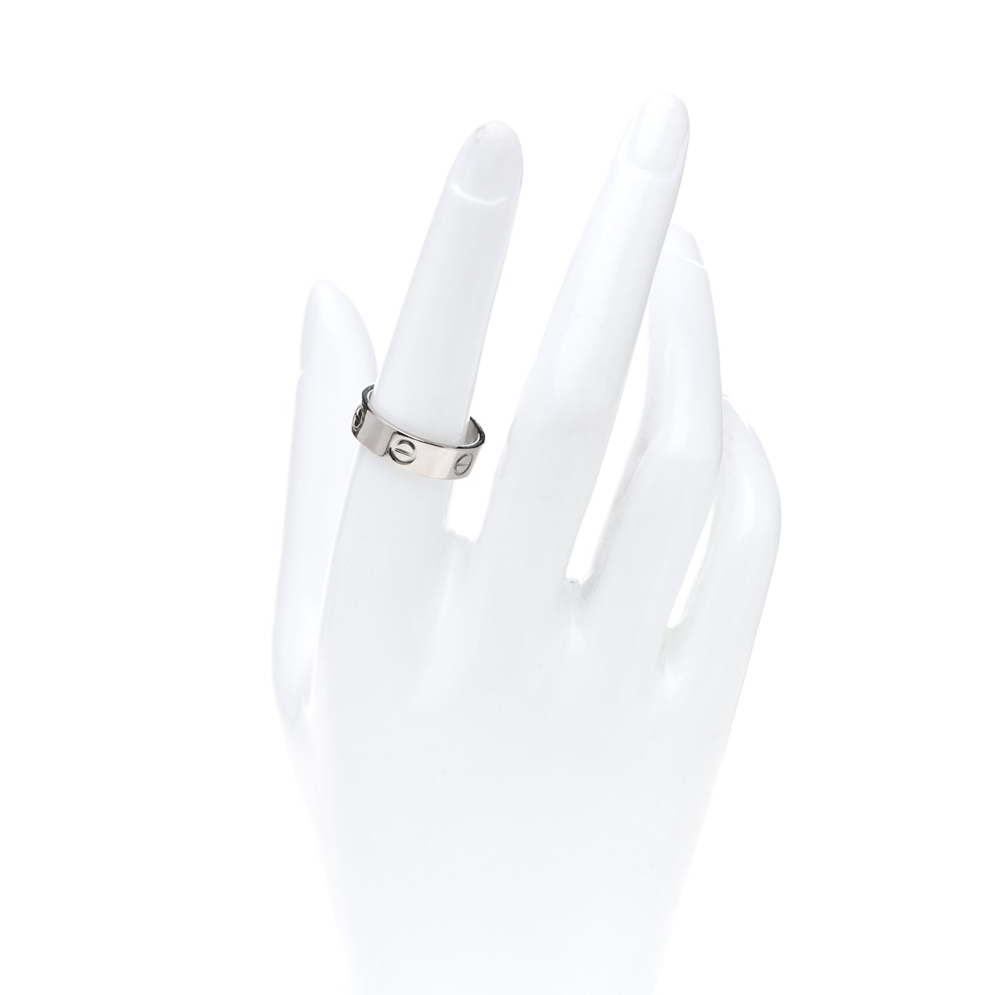 18K White Gold 5.5mm LOVE Ring 55 7.25