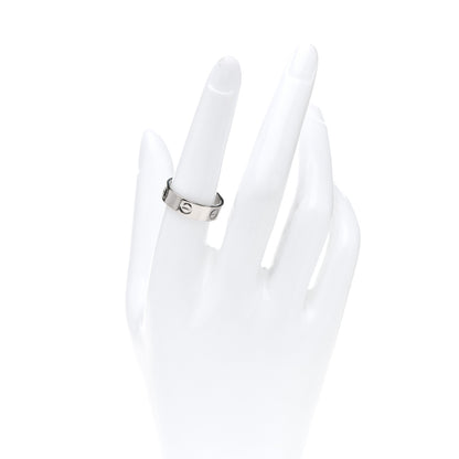 Cartier 18K White Gold 5.5mm LOVE Ring 55 7.25 2 of 4