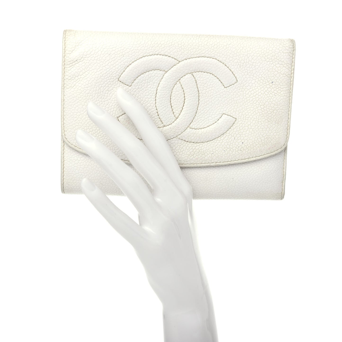 Caviar Timeless CC Wallet White