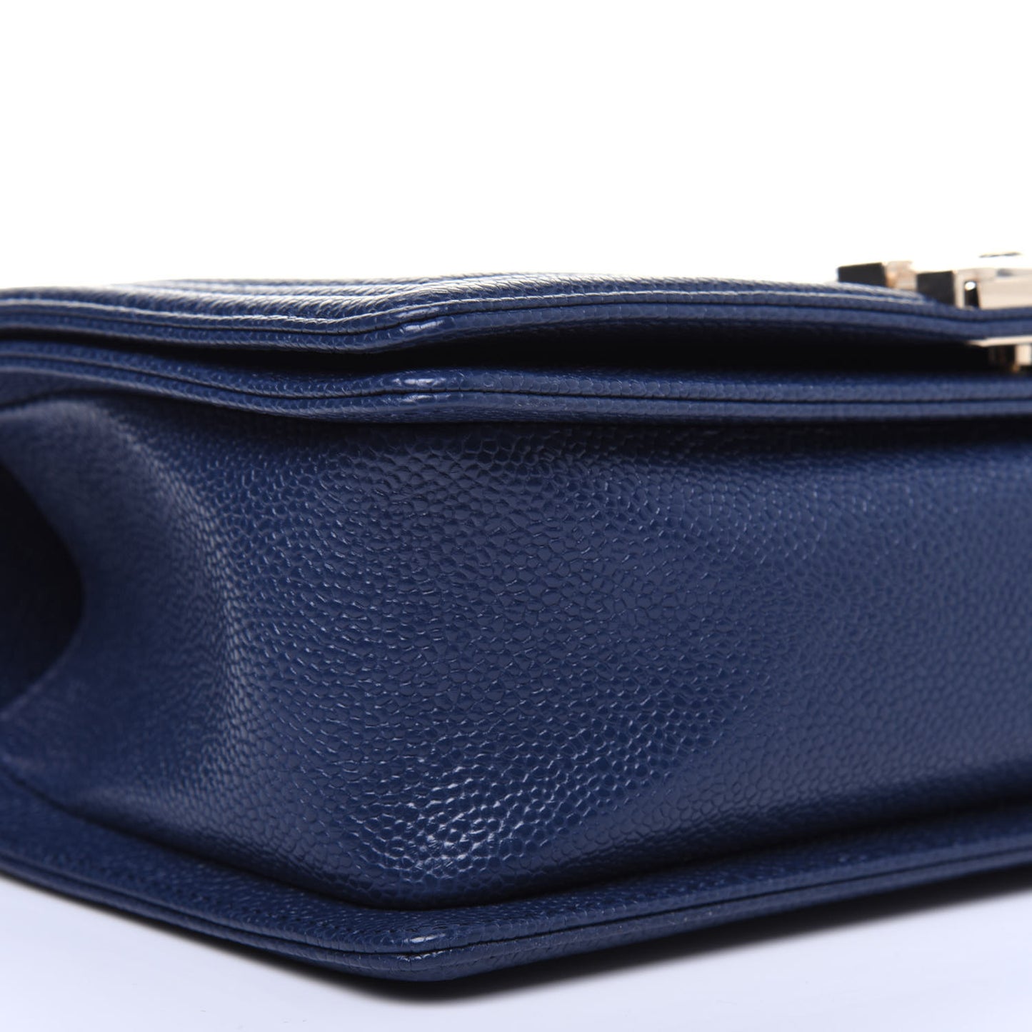 Caviar Quilted Medium Boy Flap Blue