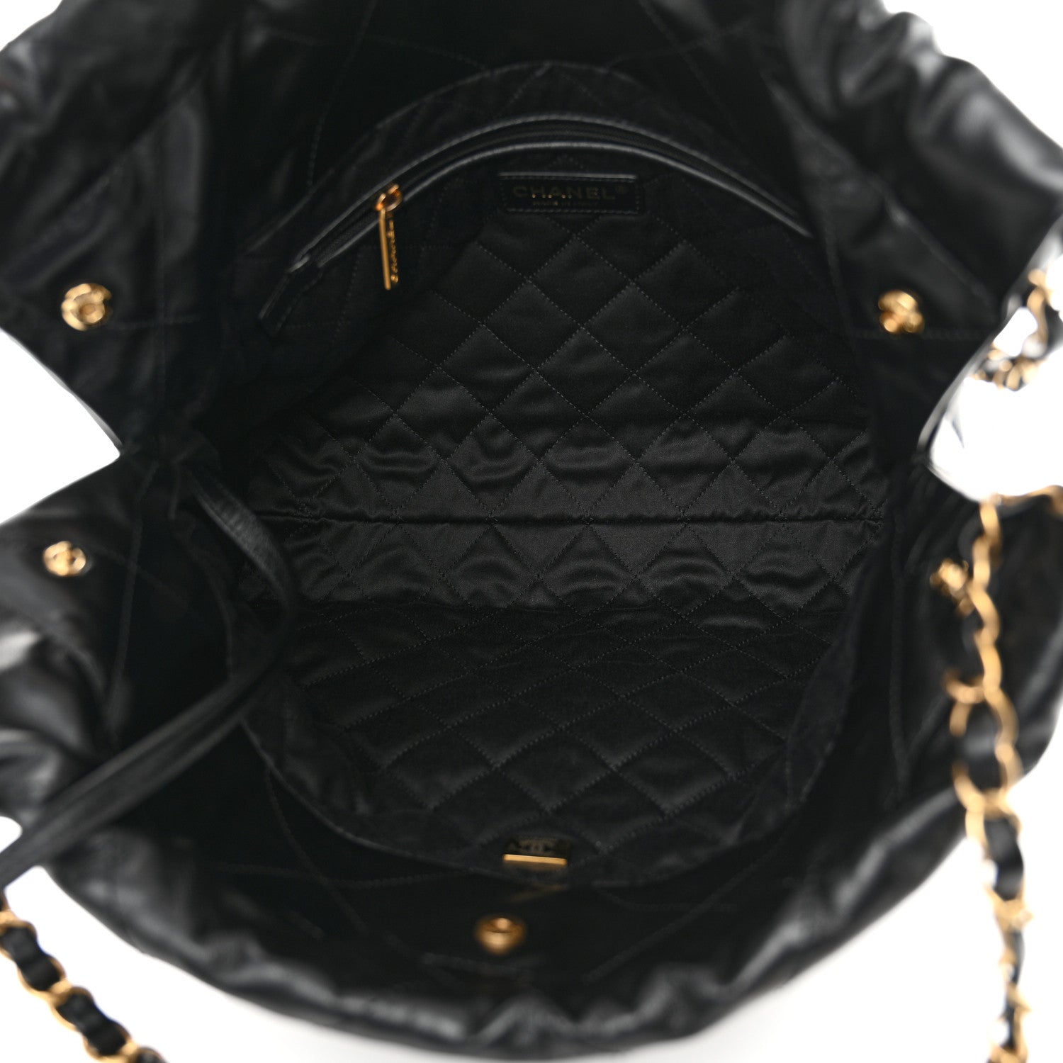 Chanel Shiny Calfskin Quilted Small Chanel 22 Black 6 of 11
