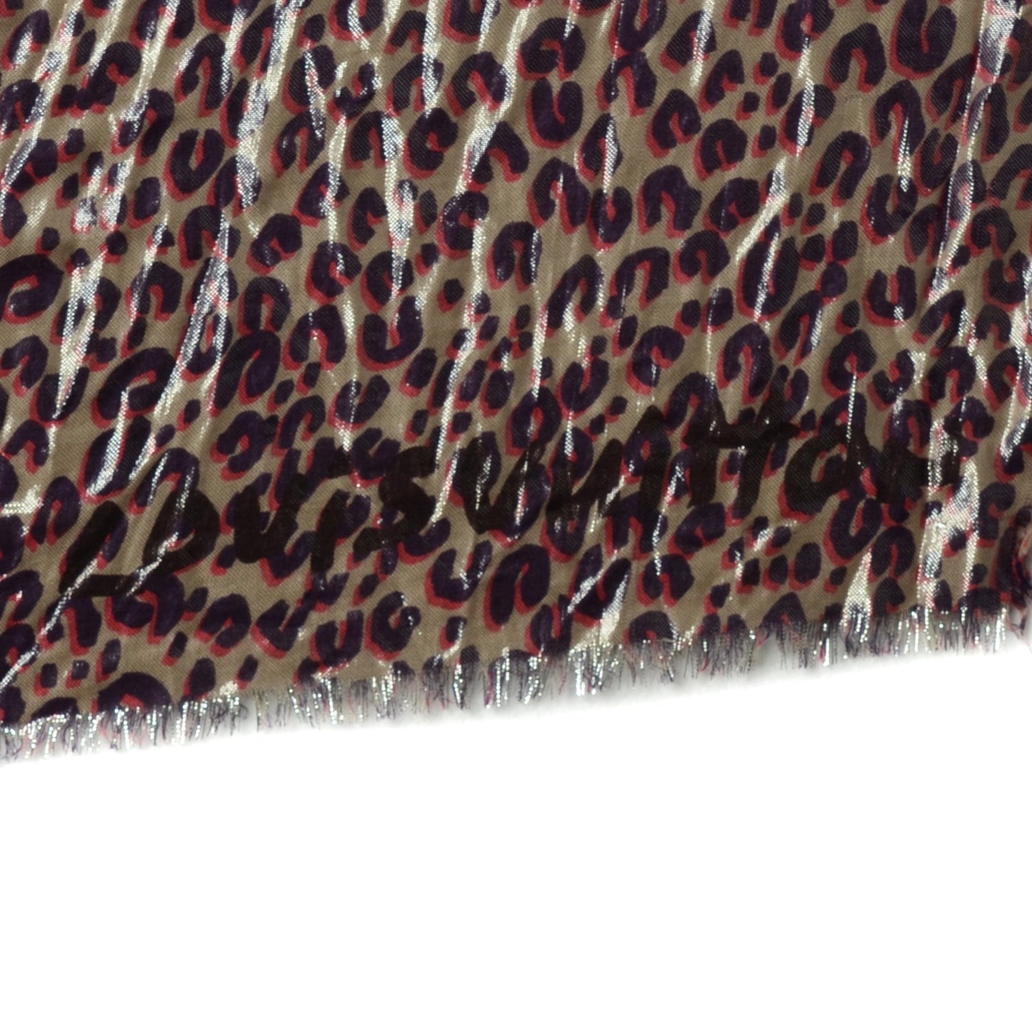 Cashmere Silk Leopard Disco Etole Stole